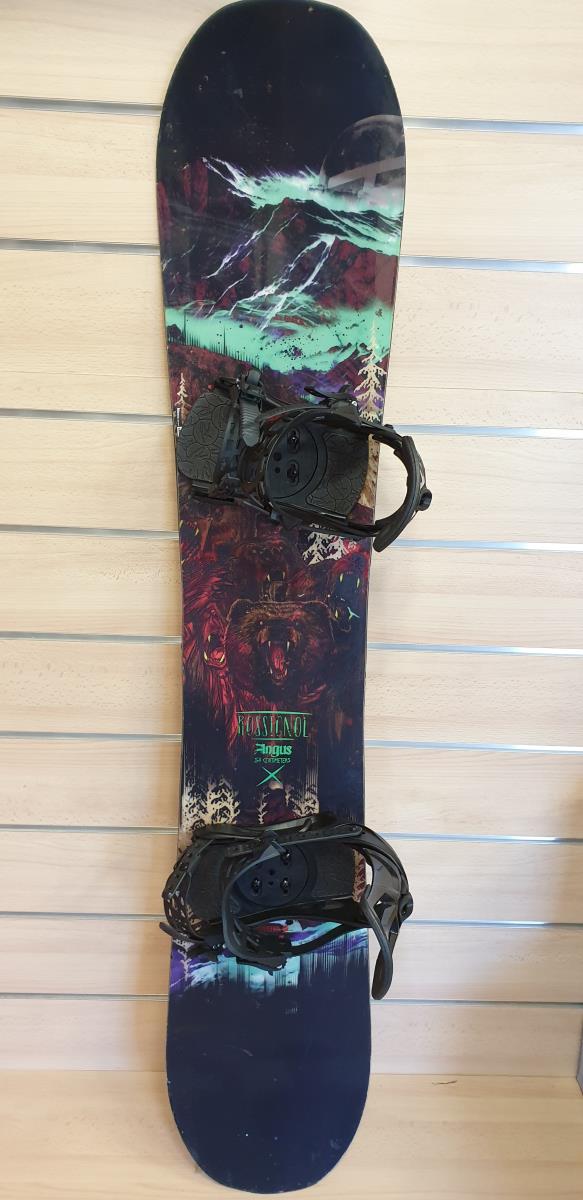 SNOWBOARD D'OCCASION ROSSIGNOL ANGUS MAGTEK OURS 154 CM + FIXATION NEUVE