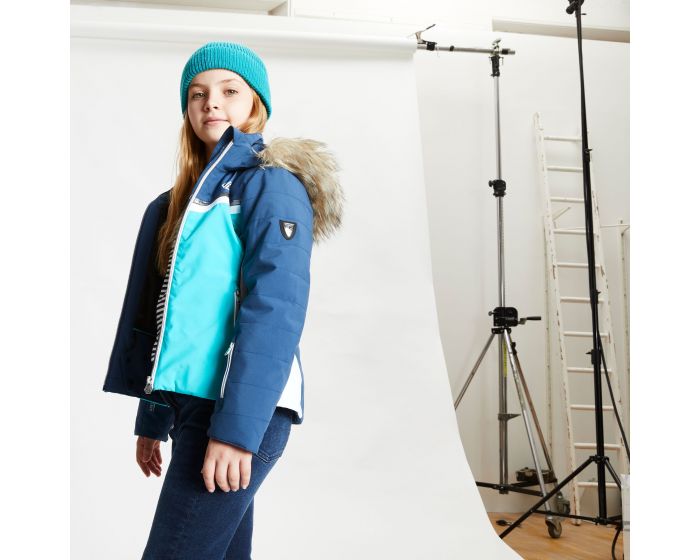 VESTE DE SKI TECHNIQUE JUNIOR FILLE DARE 2 B ESTIMATE 20K A CAPUCHE