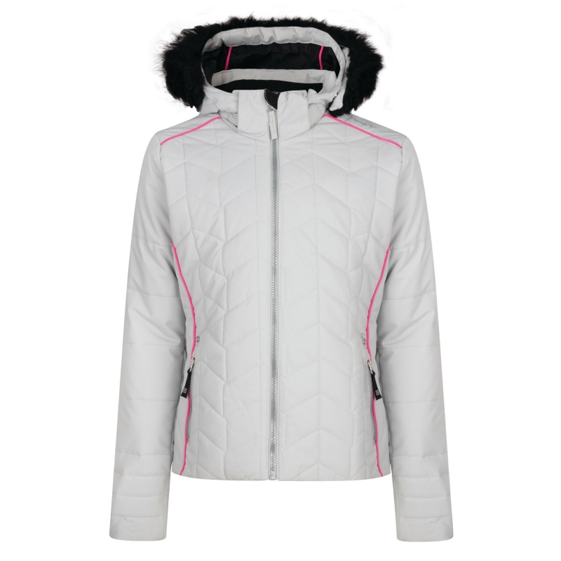 VESTE DE SKI FILLE DARE 2B PRODIGAL JACKET CYBERSPACE GRIS ET ROSE DGP 326