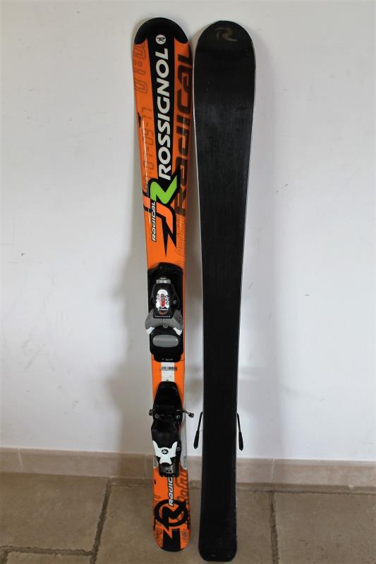 SKI D'OCCASION JUNIOR ROSSIGNOL RADICAL JR  ORANGE + FIXATION  COMP J