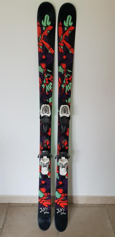 SKI D'OCCASION JUNIOR FREESTYLE K2 JUVY+FIXATION MARKER