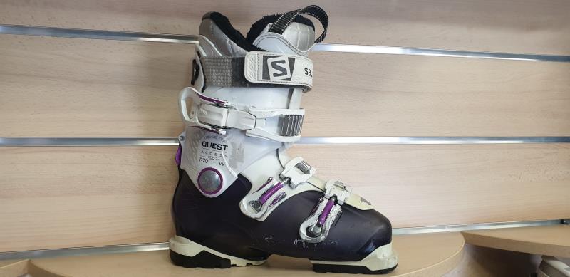 CHAUSSURE DE SKI D OCCASION FEMME SALOMON QUEST ACCESS R 70 W WHITE PURPLE Skiokz